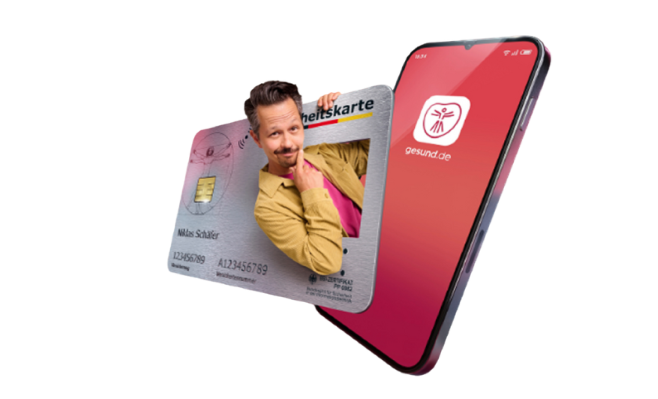 Anzeige: Gesundheitskarte mit der gesund.de App verbinden